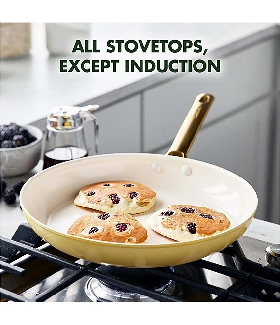 GreenPan Reserve Ceramic Nonstick 10#double; & 12#double; Yellow Frypan Set 3 GreenPan Reserve Ceramic Nonstick 10#double; & 12#double; Yellow Frypan Set - Afbeelding 3