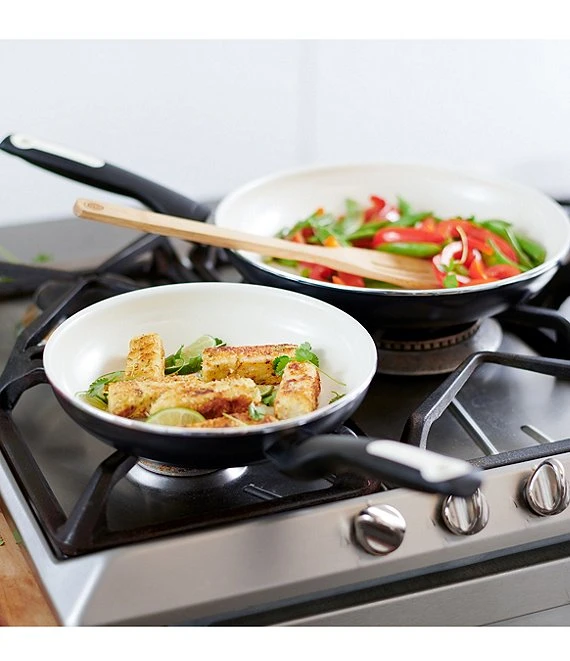 GreenPan Rio 2-Pack 8#double; & 10#double; Fry Pans 4 GreenPan Rio 2-Pack 8#double; & 10#double; Fry Pans - Afbeelding 4