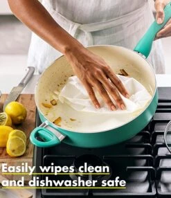 GreenPan Rio Ceramic Non-Stick 5-qt. Covered Saute Pan With Helper Handle