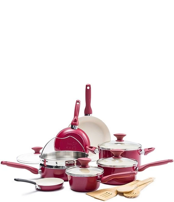 GreenPan Rio Ceramic Non-Stick 16-Piece Cookware Set 2 GreenPan Rio Ceramic Non-Stick 16-Piece Cookware Set - Afbeelding 2