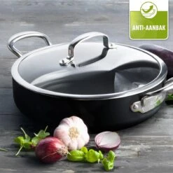 GreenPan Barcelona Infinity Pro Hapjespan Met Deksel 30cm - Zwart - Inductie - PFAS-vrij -Greenpan Winkel 1200x1200 130