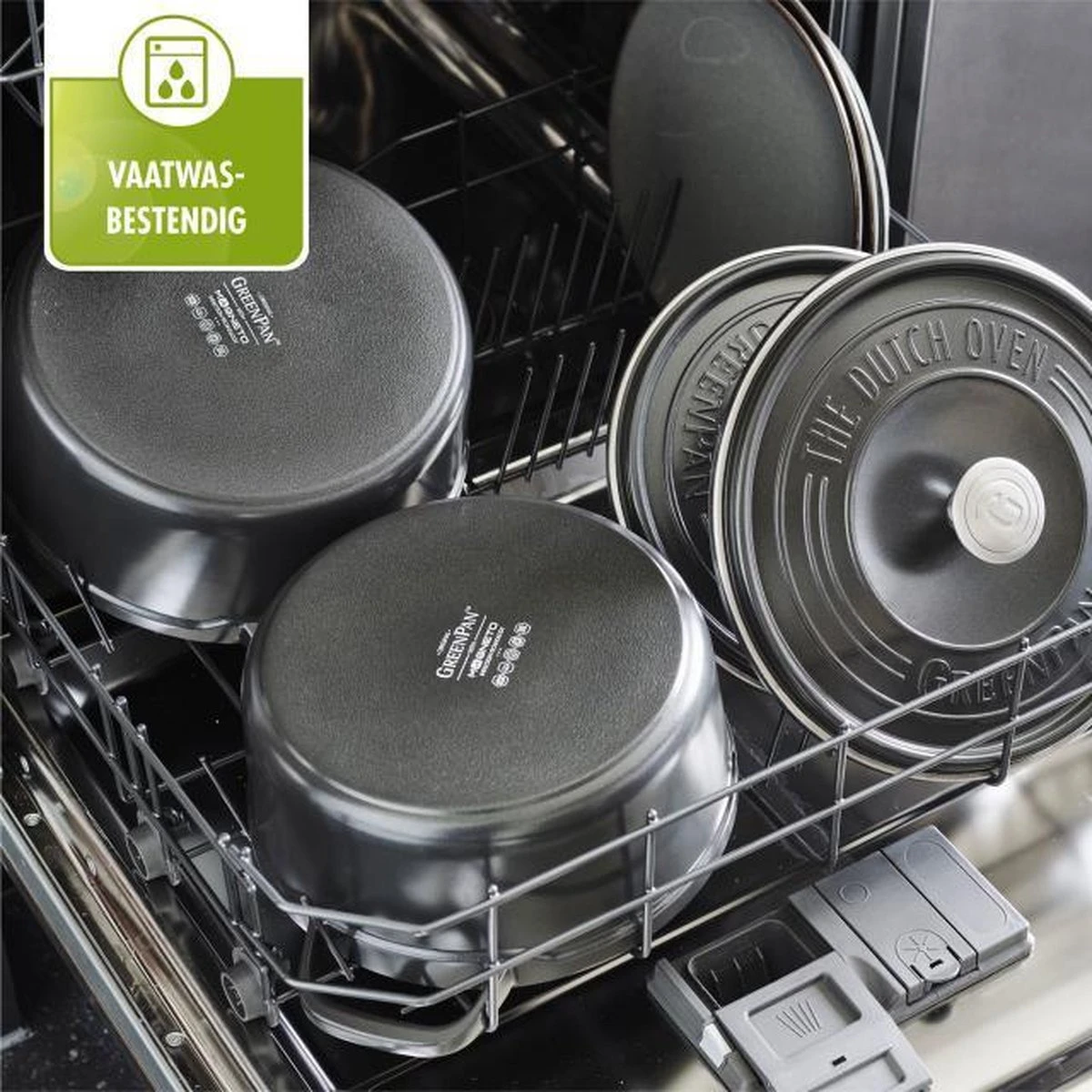 GreenPan Featherweights Braadpan 22cm - Zwart - Inductie - PFAS-vrij 7 GreenPan Featherweights Braadpan 22cm - Zwart - Inductie - PFAS-vrij - Afbeelding 7