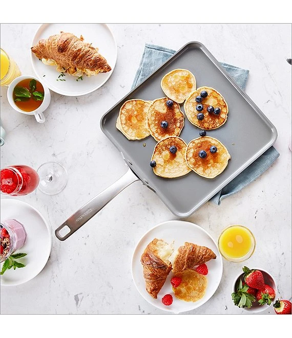 GreenPan Chatham Ceramic Non-Stick 11#double; Square Griddle 4 GreenPan Chatham Ceramic Non-Stick 11#double; Square Griddle - Afbeelding 4