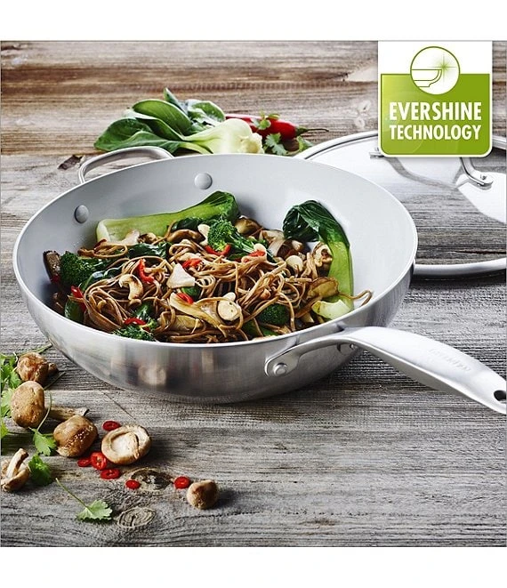 GreenPan Venice Pro Evershine Ceramic Non-Stick 12#double; Covered Wok With Helper Handle 5 GreenPan Venice Pro Evershine Ceramic Non-Stick 12#double; Covered Wok With Helper Handle - Afbeelding 5