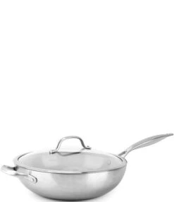 GreenPan Venice Pro Evershine Ceramic Non-Stick 12#double; Covered Wok With Helper Handle