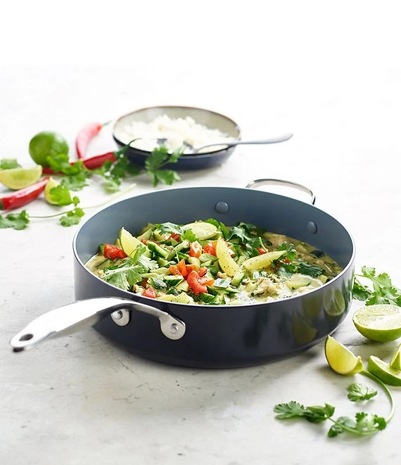 GreenPan Valencia Pro Magneto Ceramic Non-Stick 4.5-Quart Covered Saute Pan With Helper Handle 1 GreenPan Valencia Pro Magneto Ceramic Non-Stick 4.5-Quart Covered Saute Pan With Helper Handle