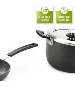 GreenPan Levels Hard Anodized Stackable Ceramic Non-Stick Saucepan With Straining Lid, 3-Quart 11 GreenPan Levels Hard Anodized Stackable Ceramic Non-Stick Saucepan With Straining Lid, 3-Quart -Greenpan Winkel 20008620 04 ai